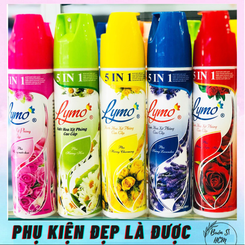 Bình xịt phòng nước hoa lymo 350ml , nước hoa xịt phòng lymo 5 in 1 thơm lâu cao cấp hương nước hoa dễ chịu giúp khử mùi làm thơm phòng