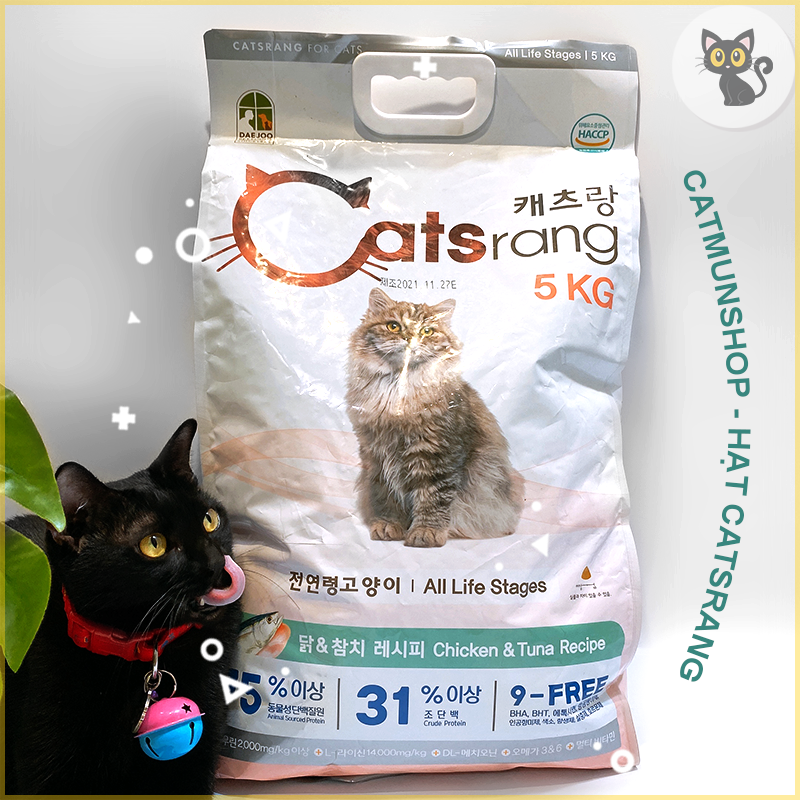 Hạt viên Catsrang dùng cho mèo trên 3 tháng tuổi 1kg, thương hiệu Hàn Quốc, Shop Cat Mun