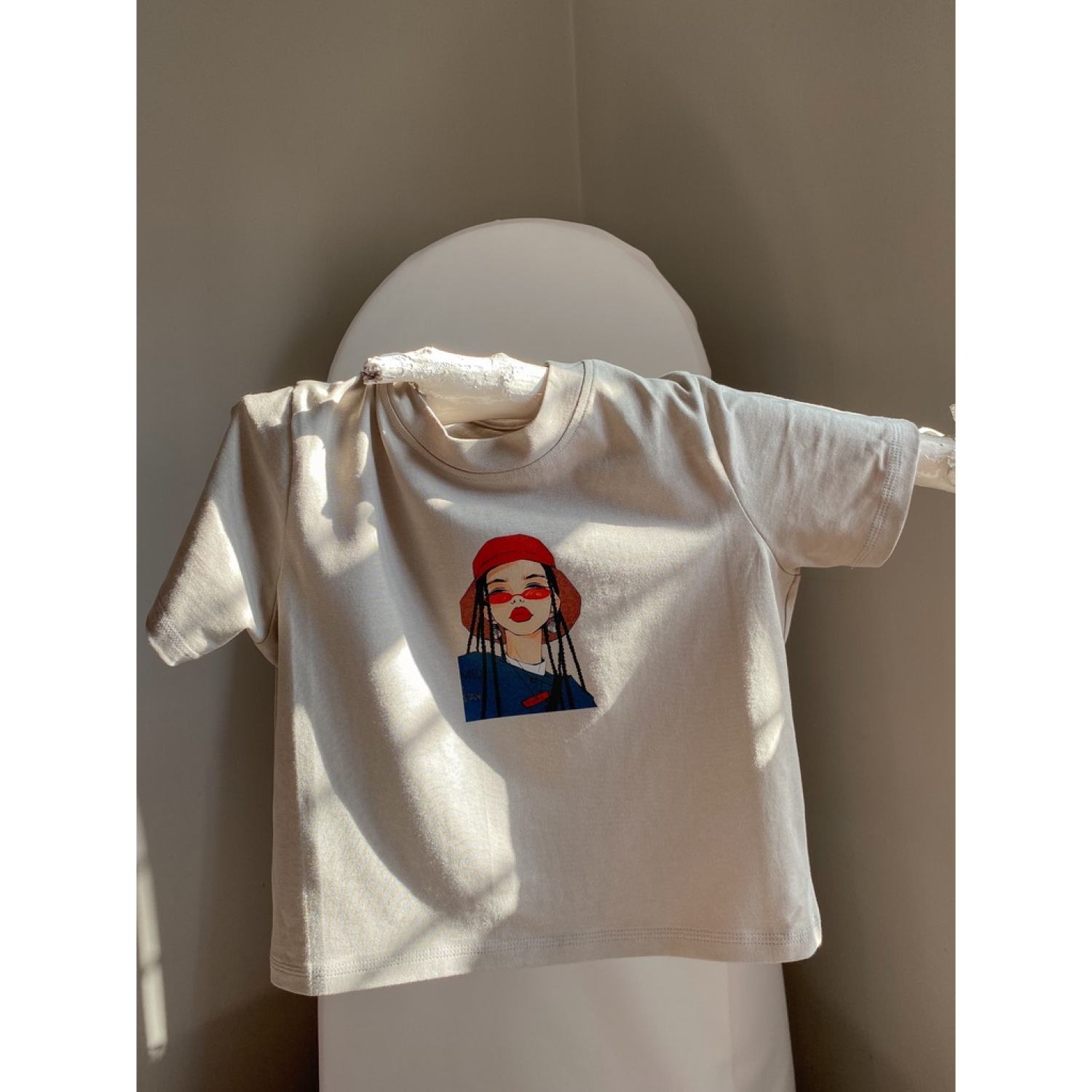 Aó thun nữ cotton dáng xuông