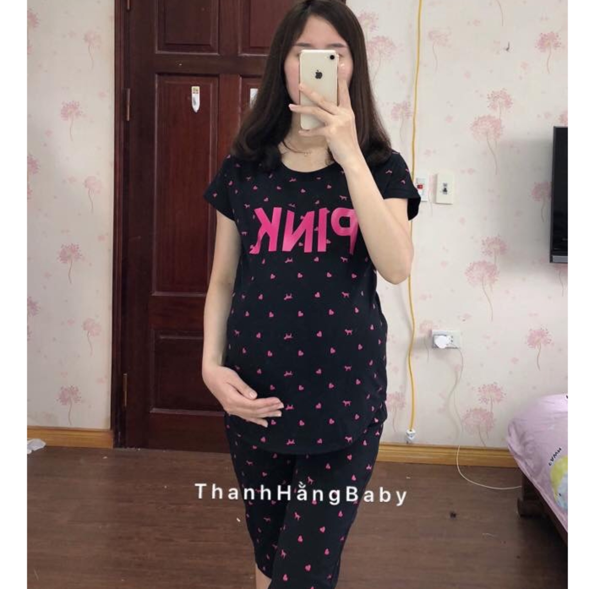bộ đồ bầu mặc 2in1 mặc bầu và sau sinh