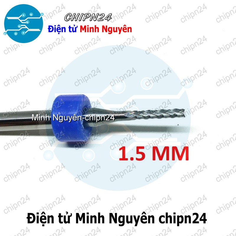 [1 cây] Mũi phay mạch in CNC 1.5mm (Mạch điện tử, PCB) - HH001153