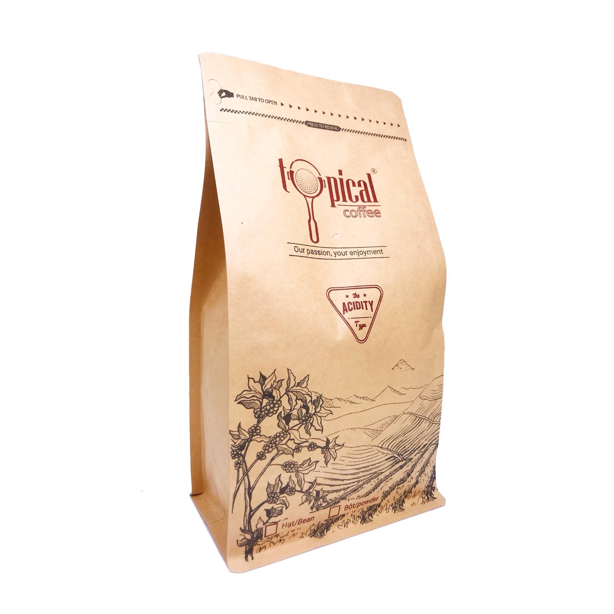 [HCM]Cà Phê Hạt Nguyên Chất Arabica Cầu Đất Acidity 500g