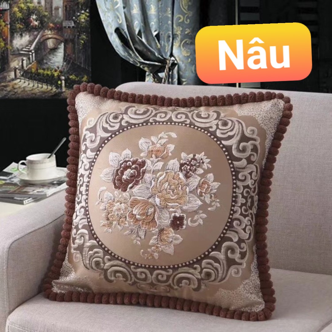 VỎ GỐI TỰA TÂY ÂU 45 X45CM (CHƯA BAO GỒM RUỘT)