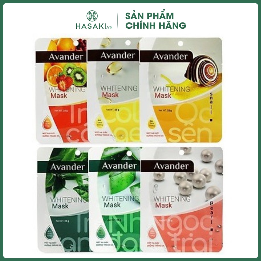 Mặt Nạ Dưỡng Sáng Da Avander Whitening Mask 25g Hasaki Sản phẩm chính hãng