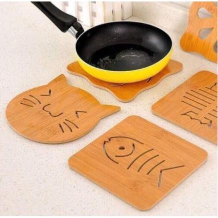 Combo 2 Miếng lót nồi bằng gỗ nhiều hình