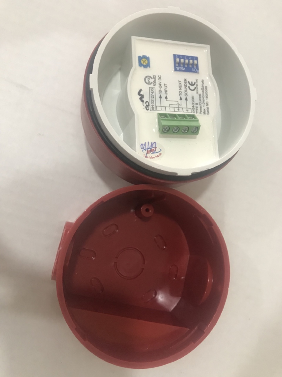 Còi báo động kết hợp đèn HORING AH-03127-BS có tem kiểm định