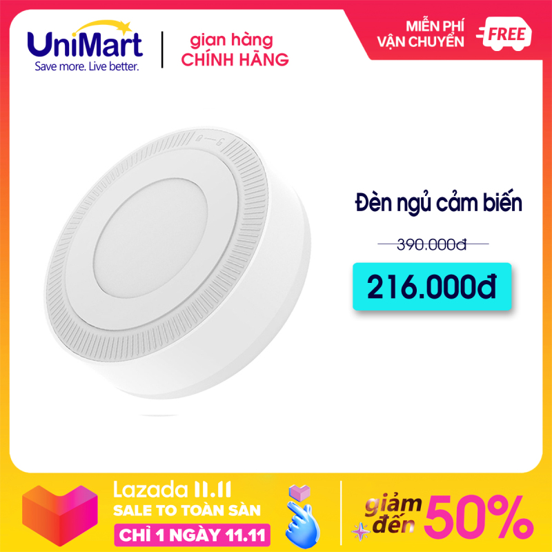 Đèn Ngủ Led Cảm Biến Thông Minh Xiaomi Yeelight MJYD01YL - Thiết kế không dây tiện dụng, lắp đặt bất cứ nơi nào bạn muốn - Pin sử dụng lên đến 12 tháng mới phải thay - UniMart