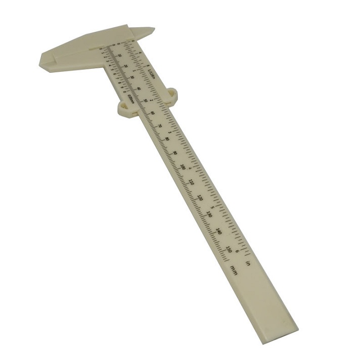 Vernier caliper, plastic vernier caliper, accessory in mechanical engineering. Th640 PCs