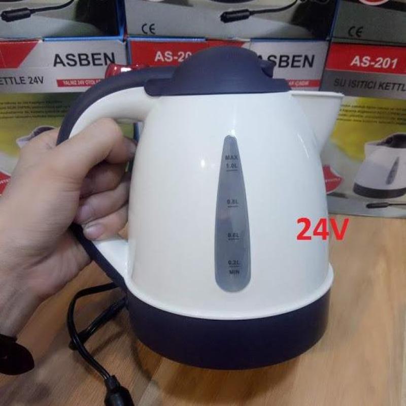 Bình Đun Nước Sôi 1Lit Cho Ô Tô 24V Cực Tiện Lợi (Cam Kết Hàng Chuẩn) Chất liệu thép Không gỉ 304 + ABS Công suất mạnh mẽ đun nhanh