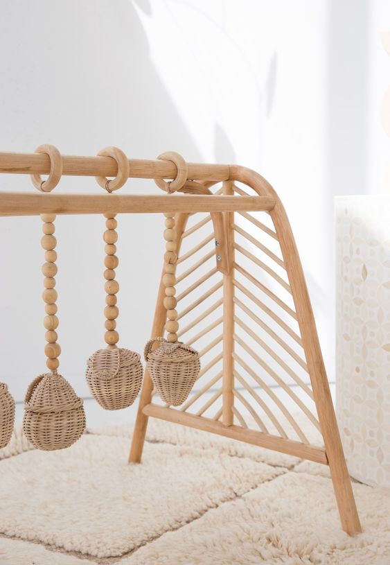 Rattan gym play for Newborns Height 56cm, length 50cm, rwidth 65cm