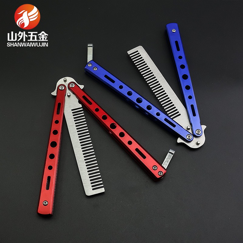 Lược chải tóc gấp gọn không gỉ bỏ túi du lịch