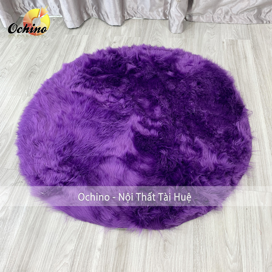 Thảm lông trang trí, thảm lông chụp hình tròn cao cấp, thảm lông hồ ly