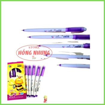 Hộp 10 Cây Bút Lông Kim Beebee FL-04 Màu Tím