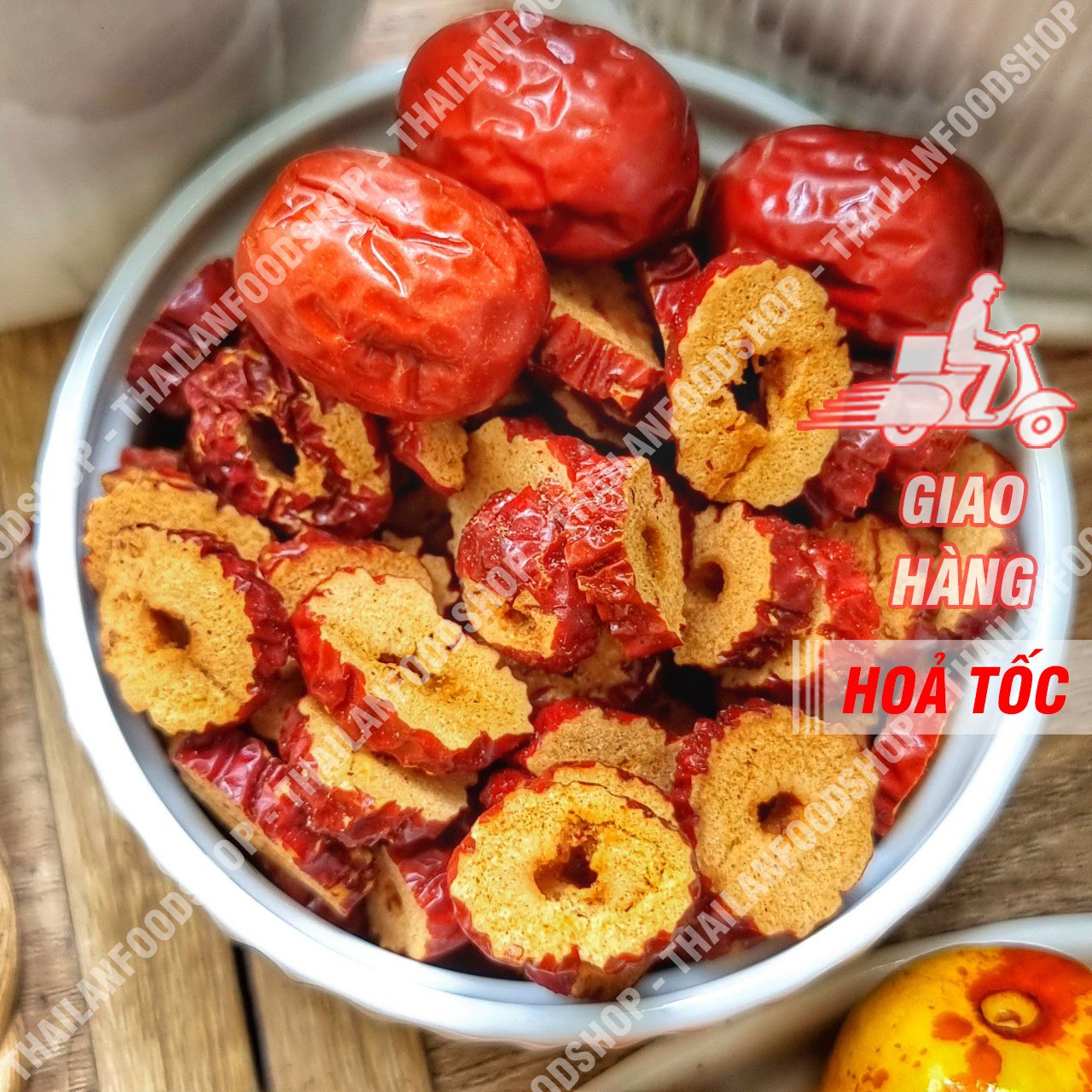 Táo Đỏ Tân Cương Thái Lát Sấy Khô (Táo Lát) Lon-300gram