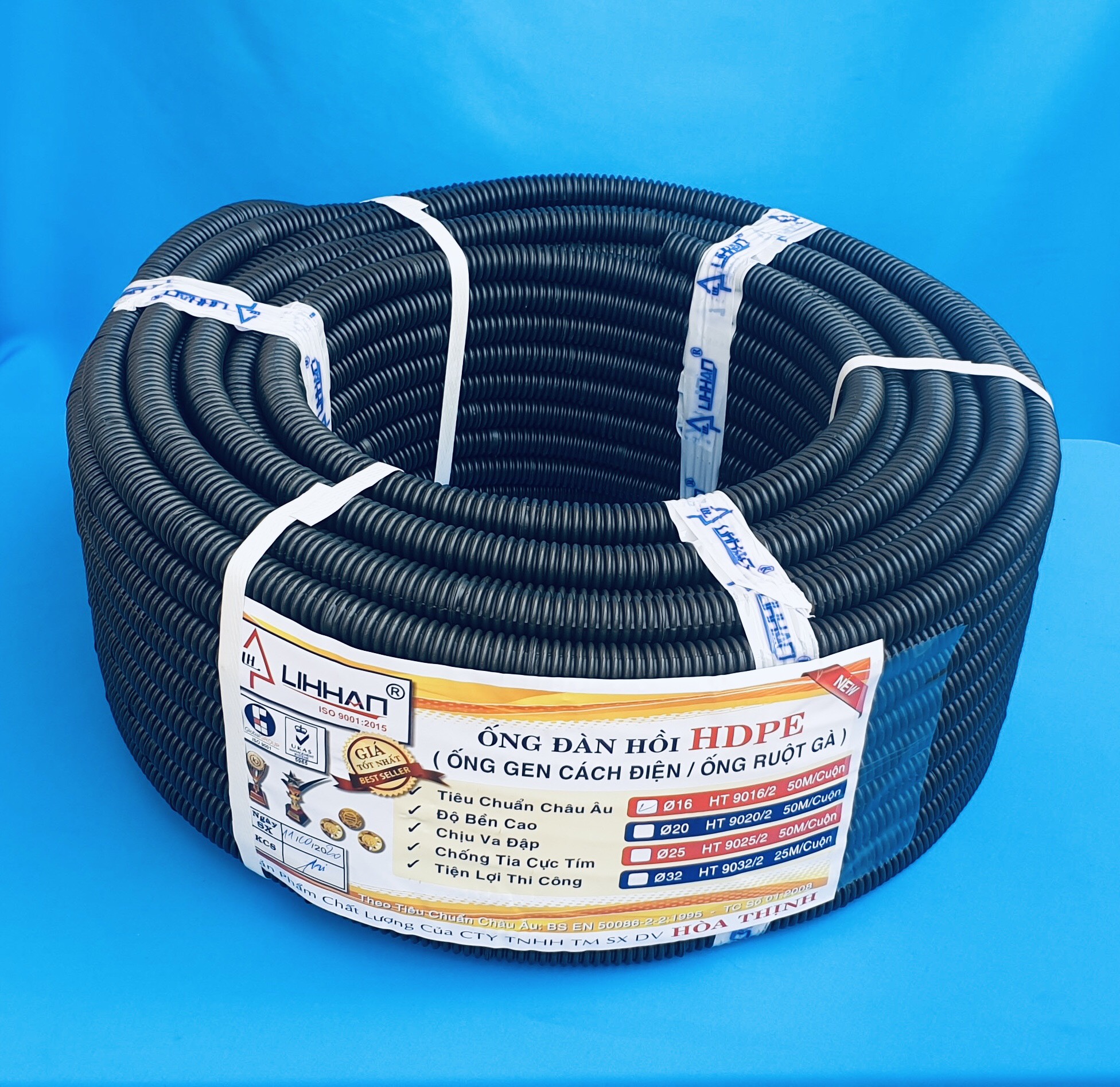 Ống gen / ruột gà phi 32 màu đen - 1 cuộn dài 25 mét