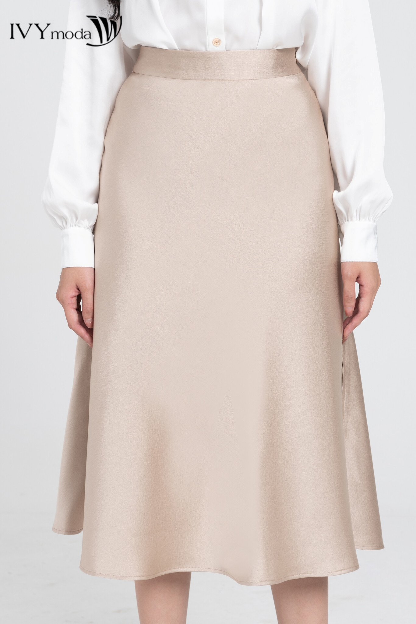 Chân váy lụa 2 lớp IVY moda MS 31M7997