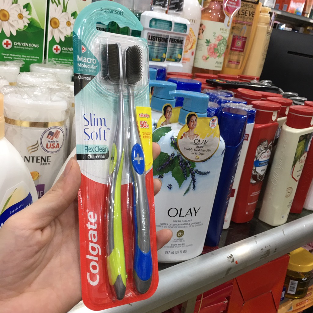 Bộ 2 cây bàn chải Colgate SlimSoft Advanced