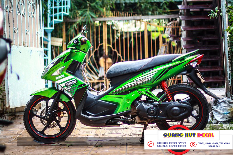 Tem trùm Nouvo LX xanh lá trắng đen - Độ dán team trùm decal xe máy Nouvo LX xanh lá trắng đen - Team trùm decal xe máy Nouvo rẻ đẹp và chất