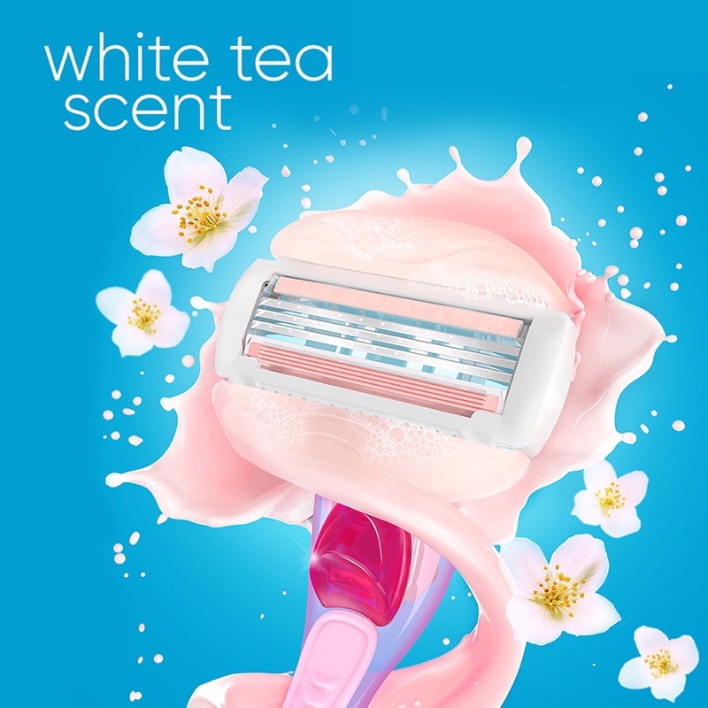 Bộ 1 Cán Và 2 Lưỡi Dao Cạo Dành Cho Nữ Schick Silk Effect 2s