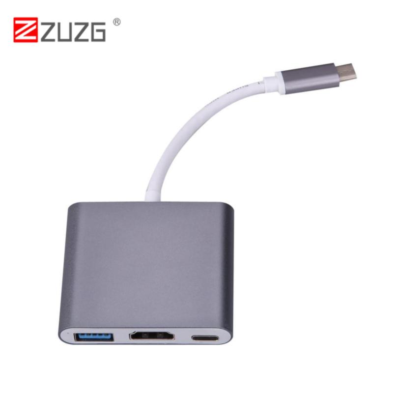 Bảng giá ZUZG Type-C Multiport Adapter 3.1 to USB 3.0 + HDMI + Loại C Sạc adapter cho Macbook Phong Vũ