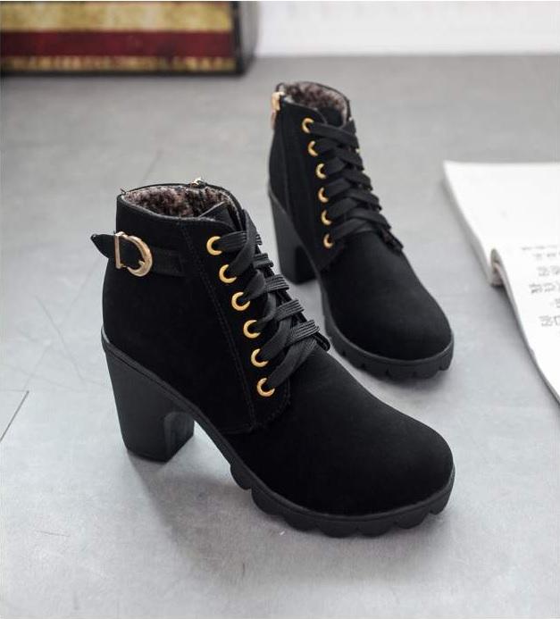 [HCM]Giày boot nữ đế vuông ADORA - GN323