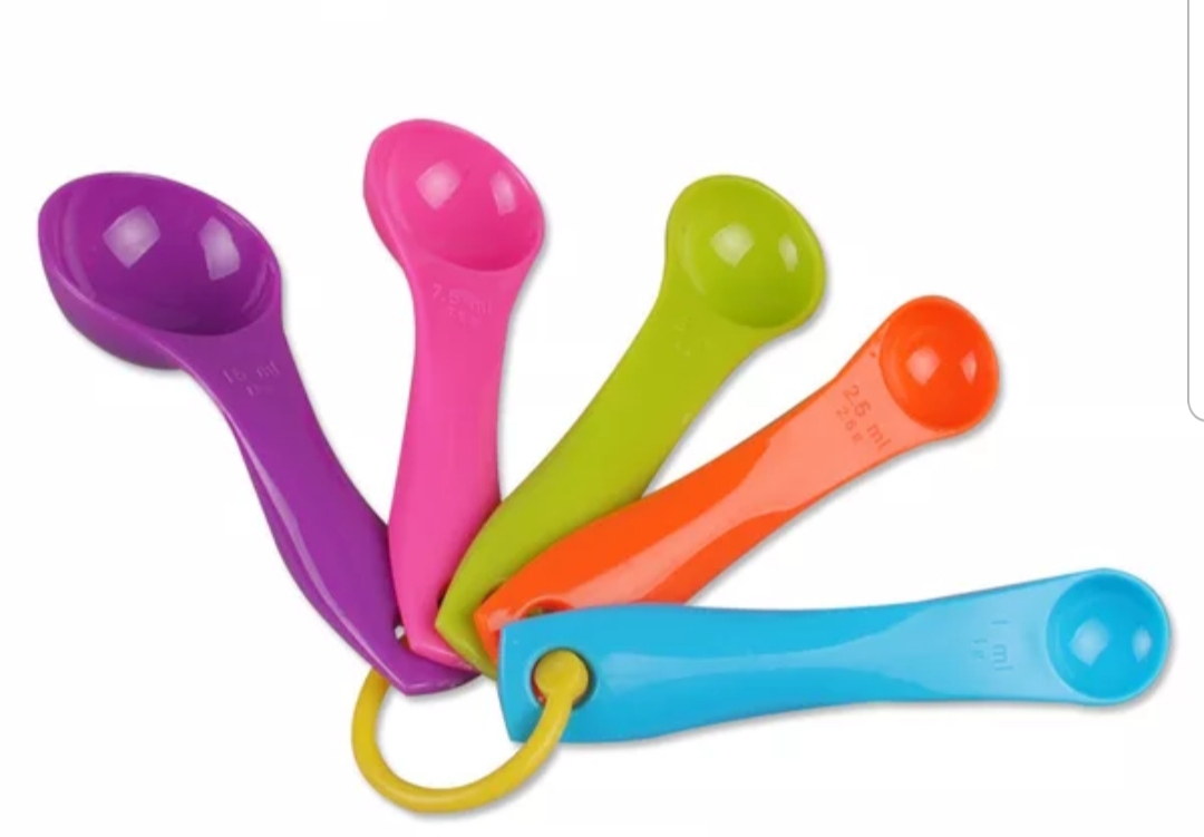 Bộ thìa đong bằng nhựa 5 size