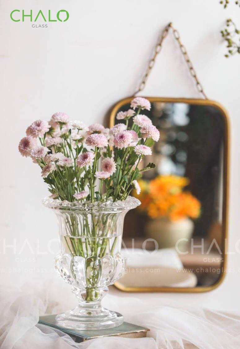 Ly cắm hoa, phật thủ thủy tinh cỡ nhỡ 25x20 cm