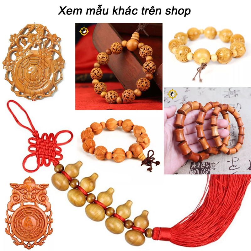 [HCM]Móc chìa khóa gỗ đào thiên nhiên