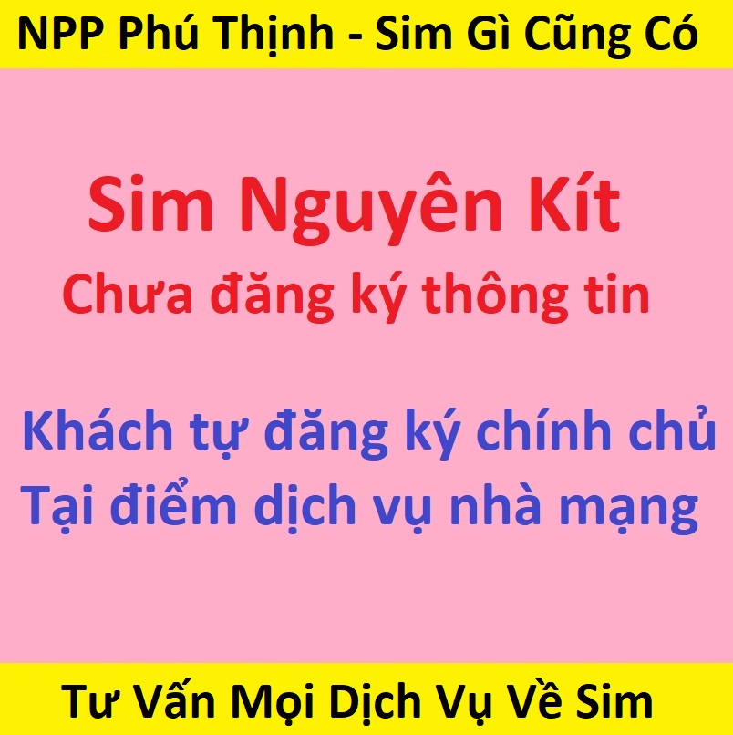 Sim Viettel số đẹp, Sim đẹp tự chọn, Sim chưa kích hoạt