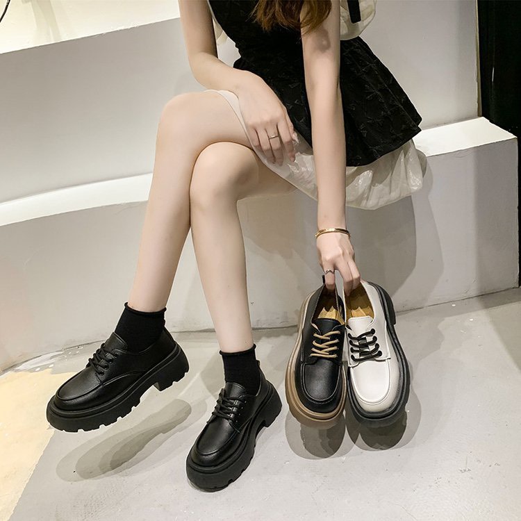 Giày Da Nữ Oxford đế cao 5cm, giày nữ cao cấp đế độn