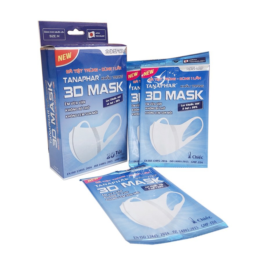 [HCM]Khẩu trang 3D Mask Adults - TANAPHAR - Người lớn