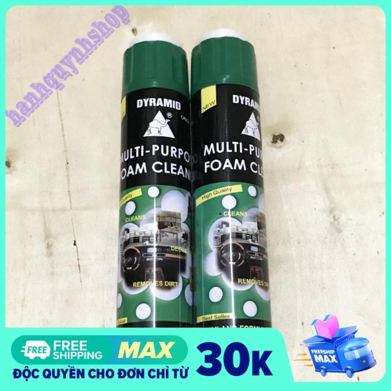 Bộ 2 Chai Xịt Bọt Vệ Sinh Nội Thất Ô Tô Đa Năng Foam Cleaner Màu Xanh 650ml