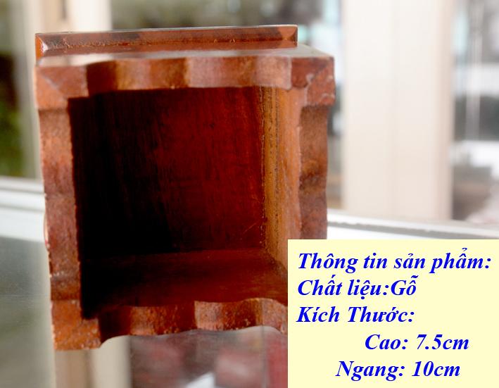 [HCM]Đôn gỗ-đế gỗ vuông hoa sen đặt tượng thờ-Nhiều cỡ