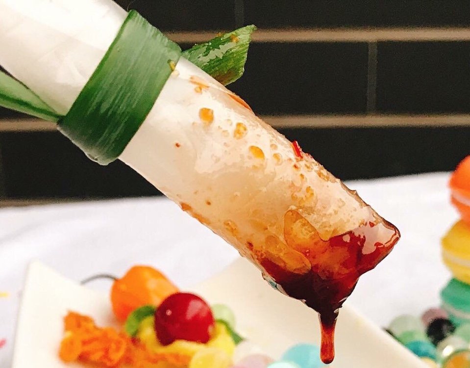 5 bịch bánh tráng chấm sốt me ,bơ