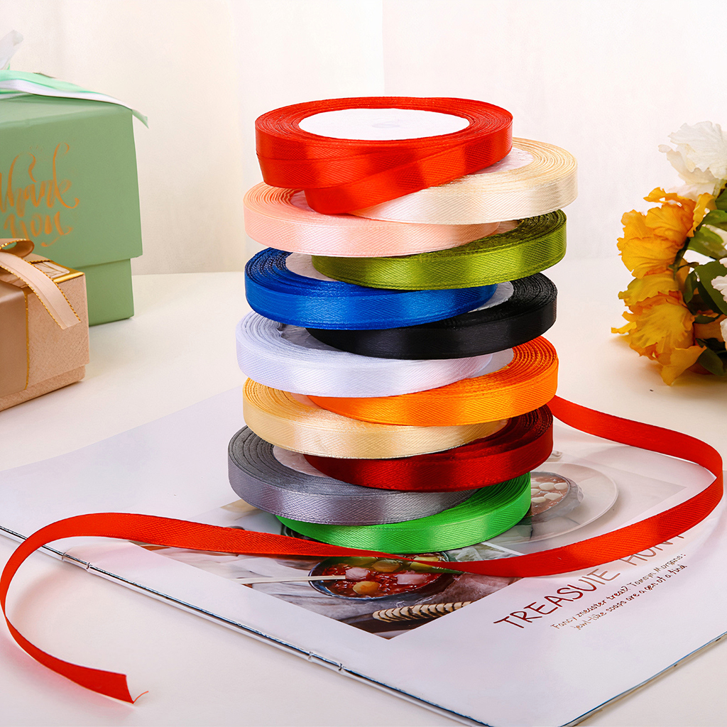 Ruy Băng Lụa Satin Bản 1cm dài 22m Bandori