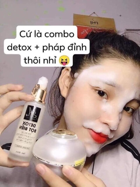 [HCM]Combo kem A Face Pháp + Detox Bọt Biển
