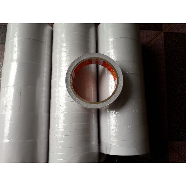 01 lốc băng dính 2 mặt loại 1cm (30 cuộn) - 2cm (15 cuộn) -5cm (6 cuộn)