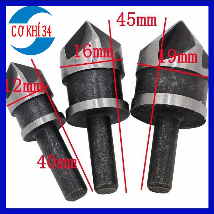 Bộ 3 mũi khoan âm đầu vít gỗ chuôi lục giác cho máy khoan, bắn vít chuyên dụng