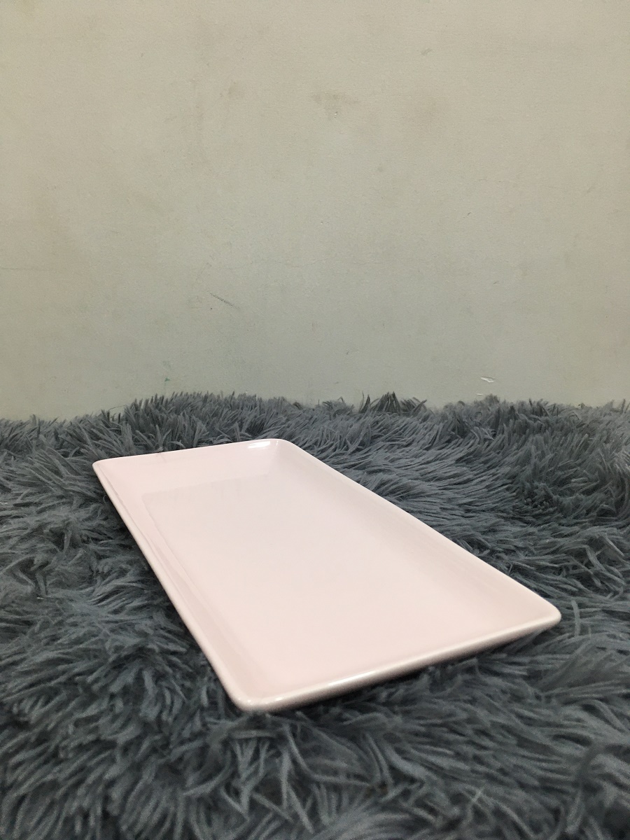 Rectangular Plate 25X12.5X2.5 cm - Dong Hwa Ceramics - High Quality Vietnamese Products