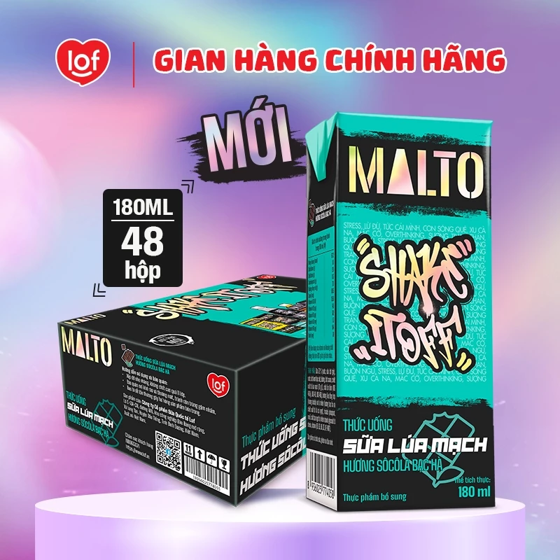Sữa Lúa Mạch Lof Malto 180ml x 48 Hộp