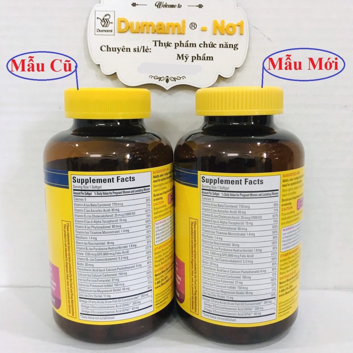Bổ Bầu Prenatal Multi+DHA 150 viên của Mỹ