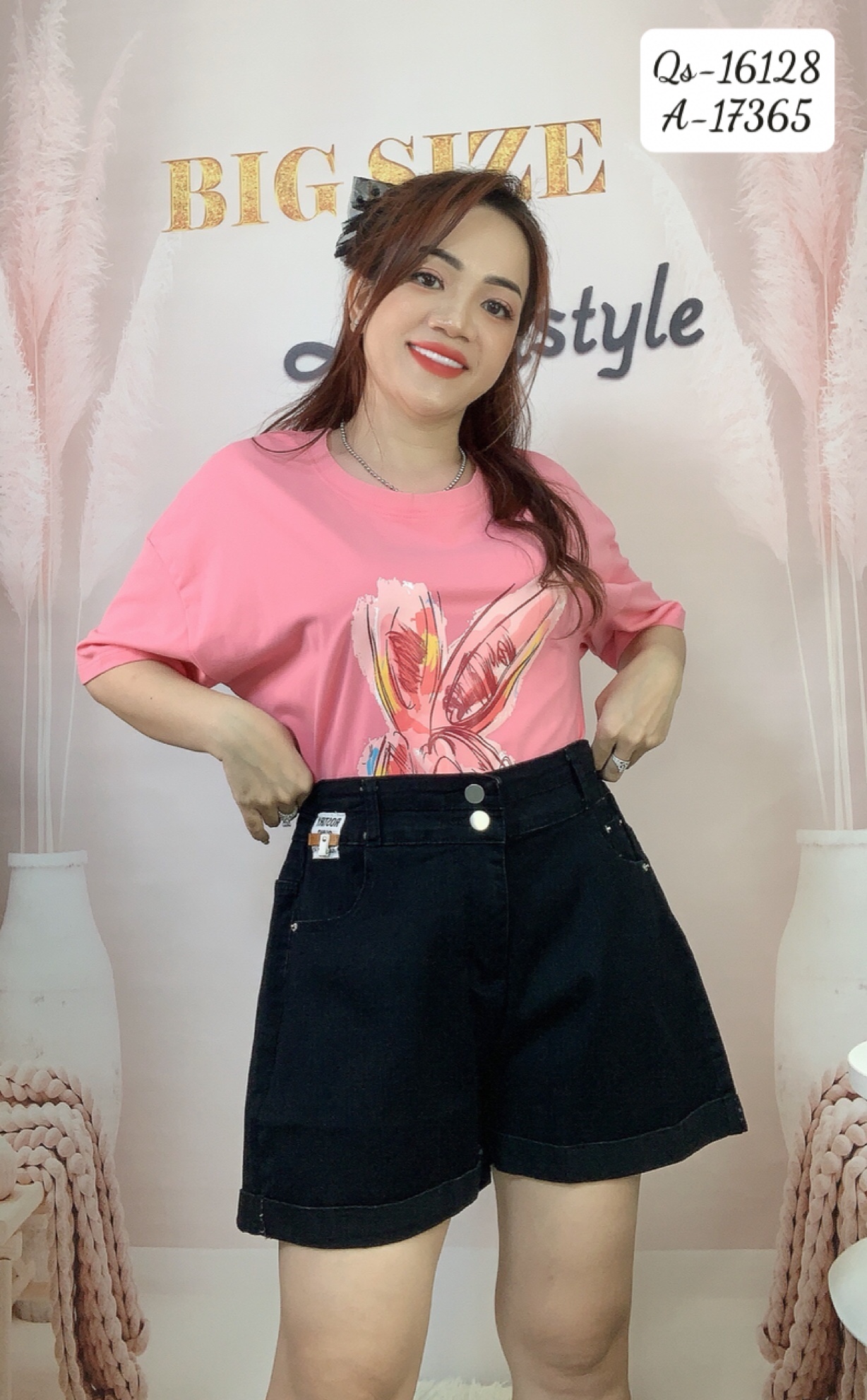 Quần đùi BIGSIZE  jean Ros SIZE ĐẠI 16128