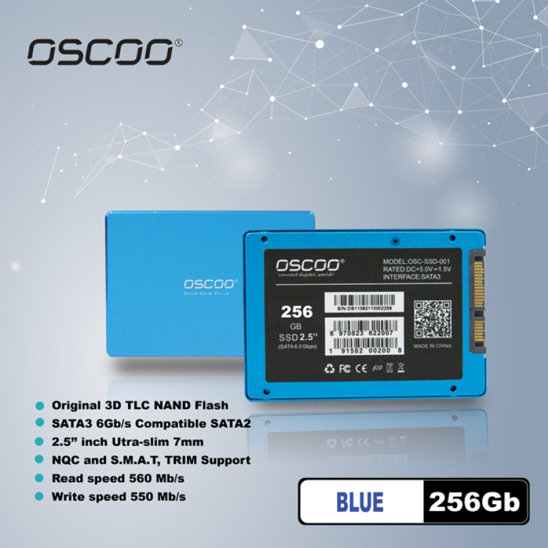 Bảng giá SSD 256gb Oscoo Sata 3 tốc độ cao chính hãng Phong Vũ