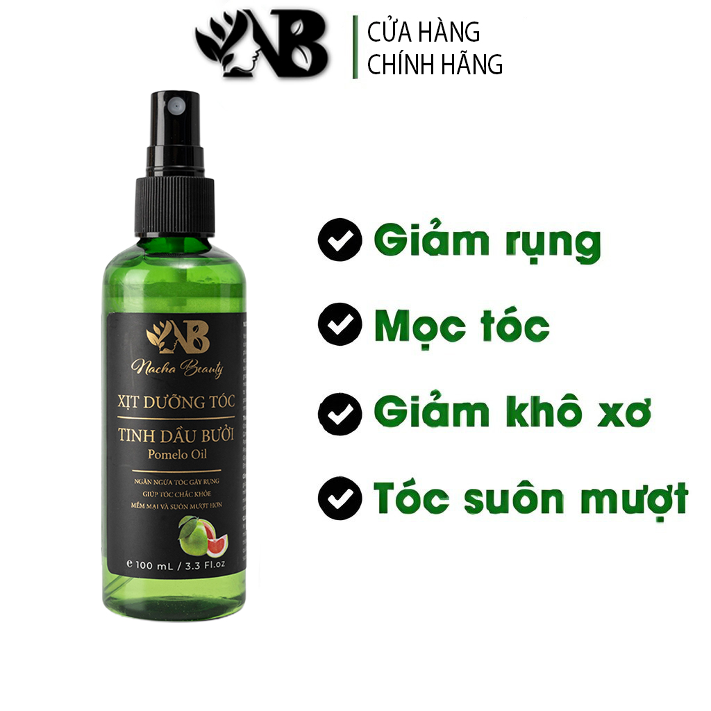 Chai Xịt Dưỡng Tóc Tinh Dầu Vỏ Bưởi Phục Hồi Hư Tổn