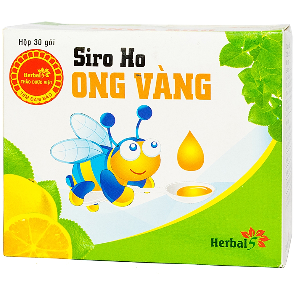 [HCM]Siro ho Ong Vàng (Hộp 30 gói x 5ml)