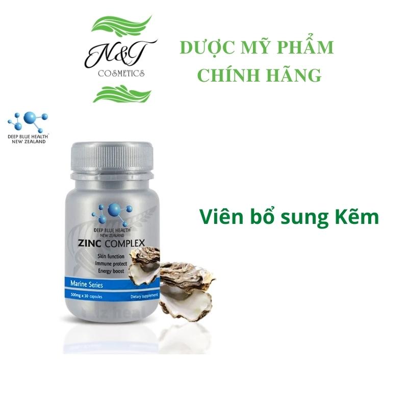 Deep Blue Health Zinc Complex Tăng Sức Khỏe, Ngừa Mụn N&T Cosmetics 60 viên