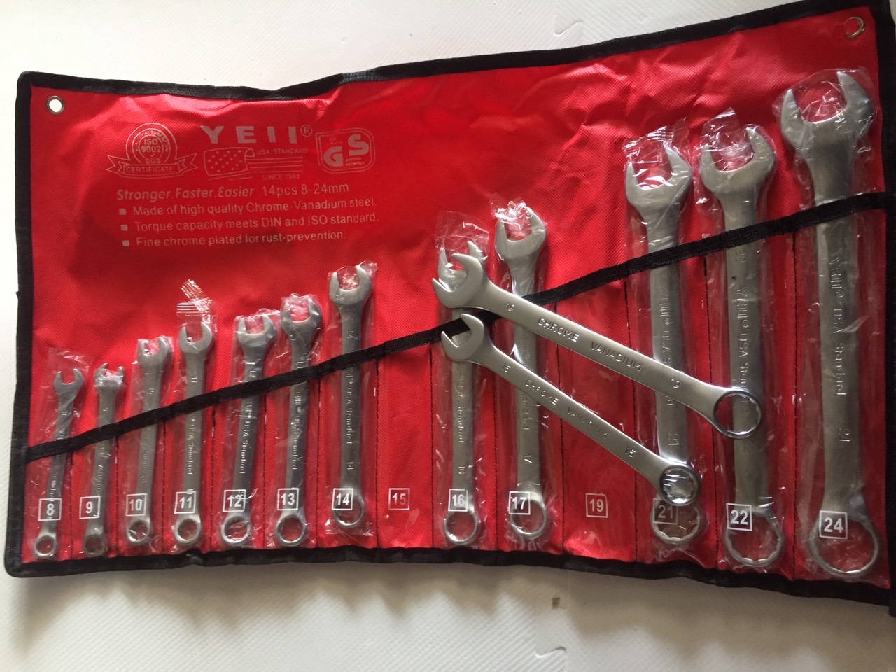 Bộ cle (cờ lê) yeti 8-24( USA-STANDARD)14 Chi tiết