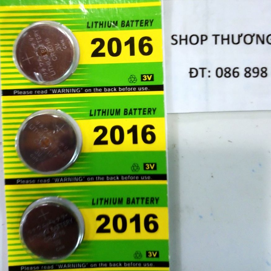 Pin Goli Lithium Battery CR2016, 2016 - 3V (VĨ 5 Viên)