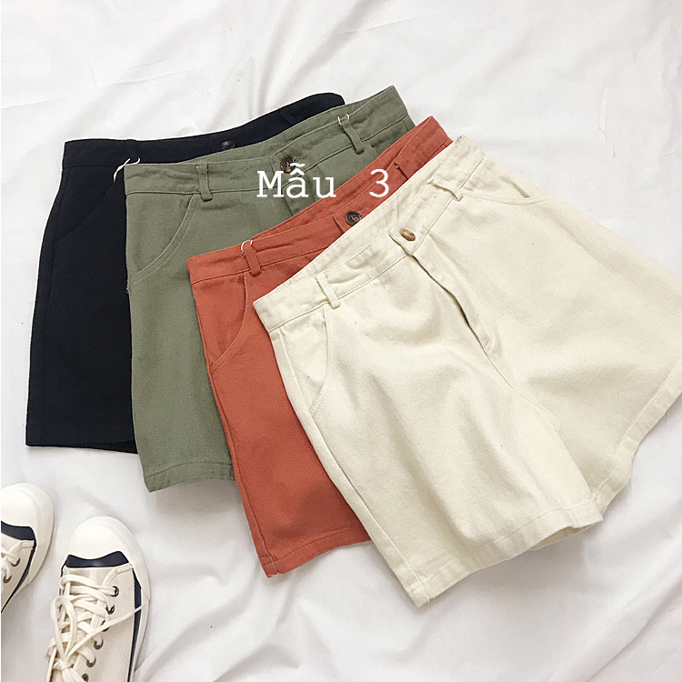 [ FREESHIP ] Combo 2 Quần Short Nữ Kaki ( Đũi ) 🎁 Các mẫu quần Hot 2021 🎁