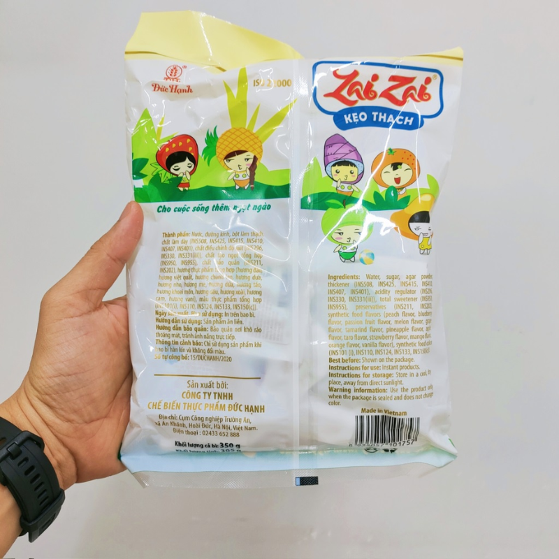 THẠCH ZAI ZAI DẠNG NGẮN GÓI 350G